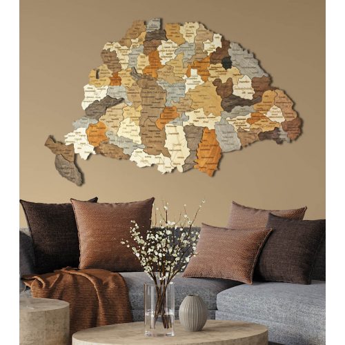 3D puzzel Groot Hongarije wandkaart / A.W. Decor